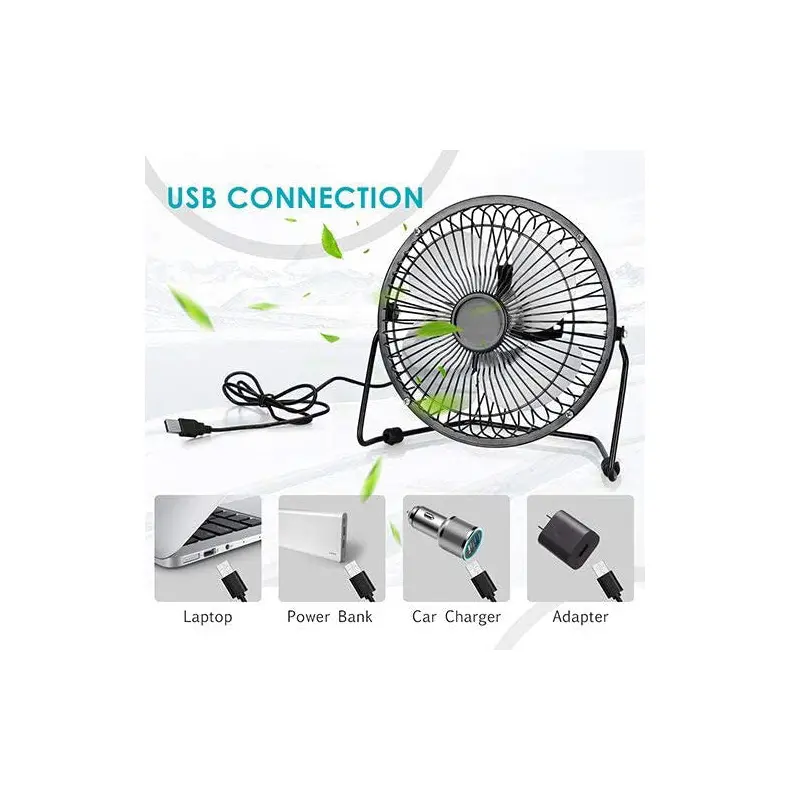 USB 6" Metal Mini Fan