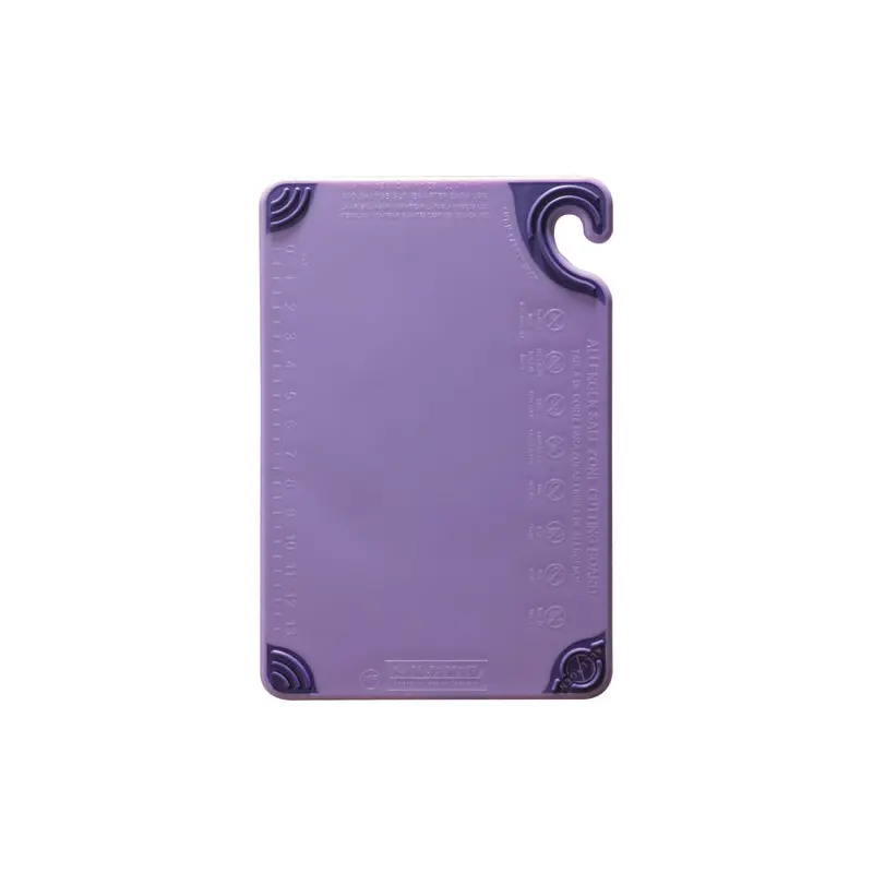 CBG121812PR CFS Brands 12" x 18" x 1/2" Saf-T-Grip Allergen Saf-T-Zone Purple Cutting Board