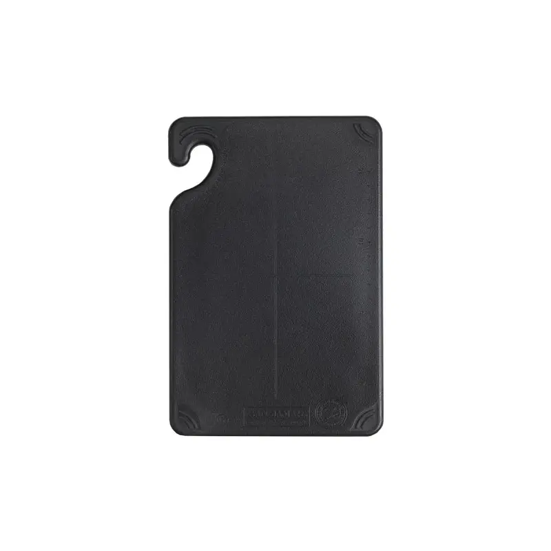 CBG6938BK CFS Brands 6" x 9" x 3/8" Saf-T-Grip Black Bar Cutting Board